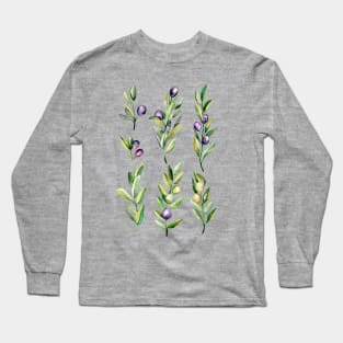 Peace Offering - Watercolour Olive Branches Long Sleeve T-Shirt